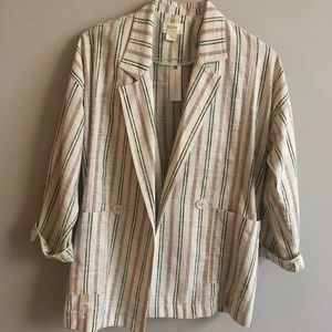Maeve by Anthropologie Striped Lightweight Blazer